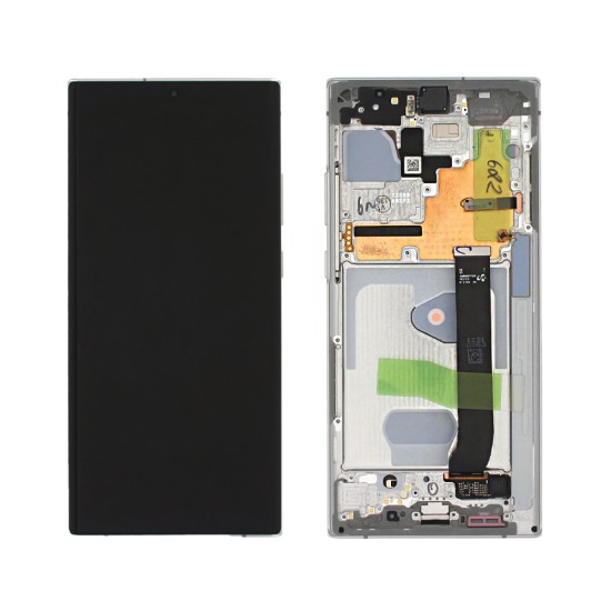 Touch+Display with Frame Samsung Galaxy Note 20 Ultra 4g/5g /N985/N986F 6.9" Service Pack (GH82-31458C/31460C/31461C) Branco